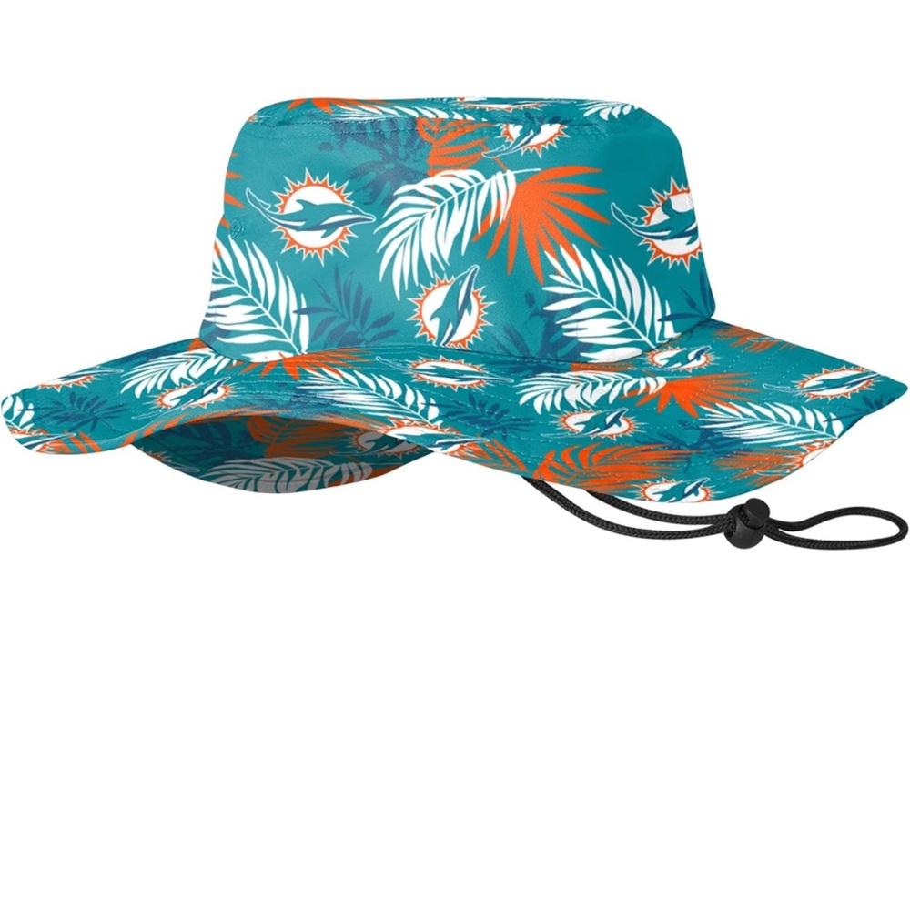 Men’s NFL team Dolphins logo sun bucket hat